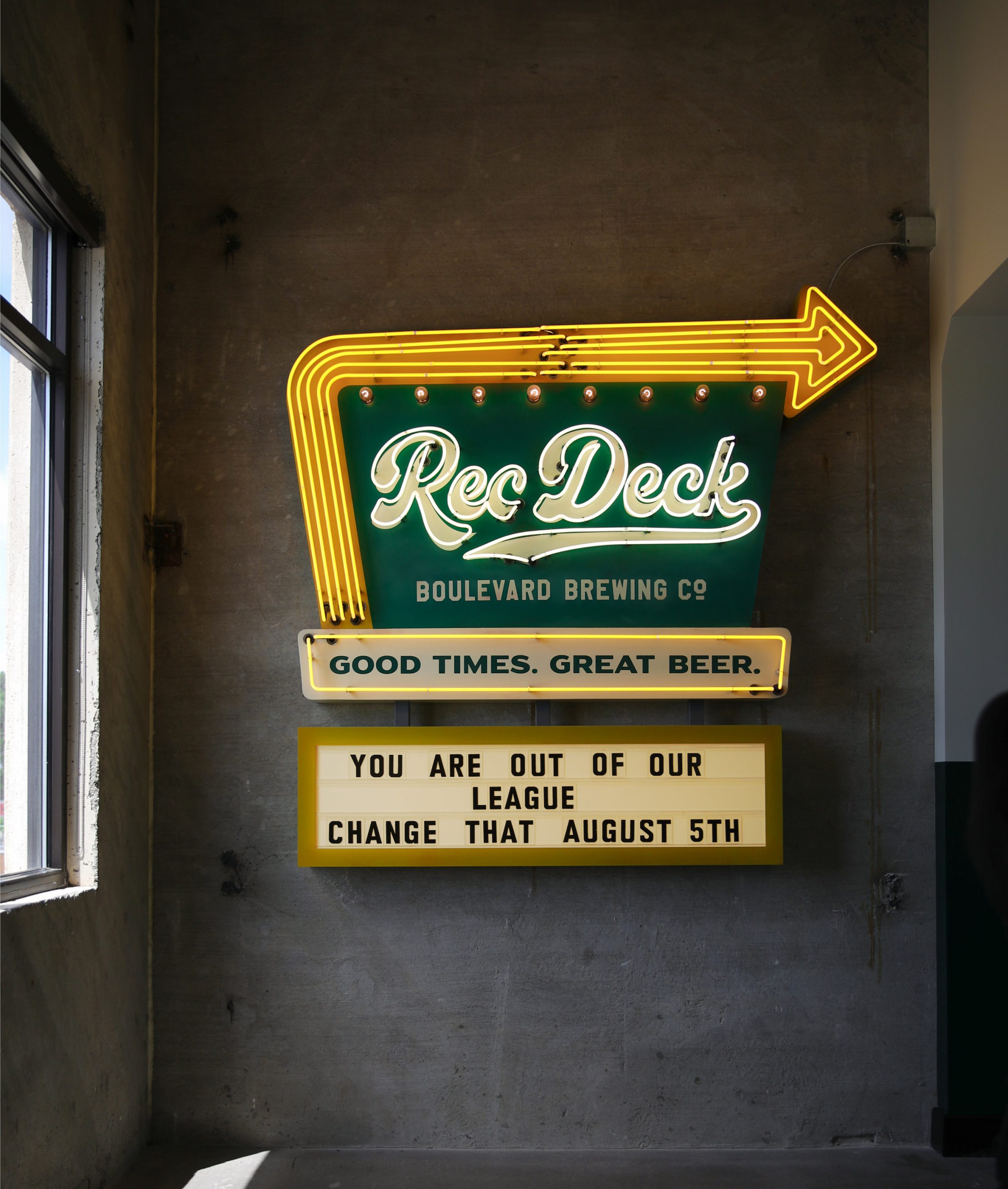 boulevard brewing co neon sign